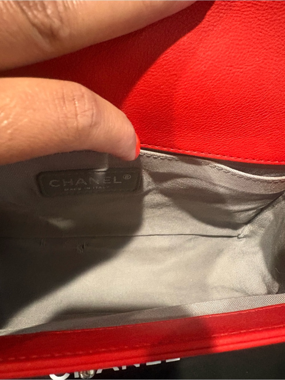 Chanel Red Quilted leBoy Chain Shoulder Bag - Picture 12 of 14